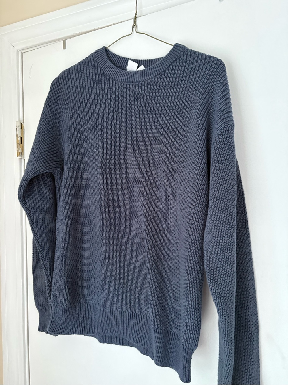 Boys Sz. 12 Crewneck Knit Sweater - Heathered Navy Blue